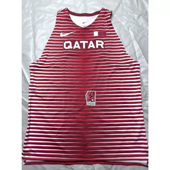 Nike Size XXL Men Pro Elite Qatar Track & Field Running Singlet CI8115-611  New - Picture 5 of 7